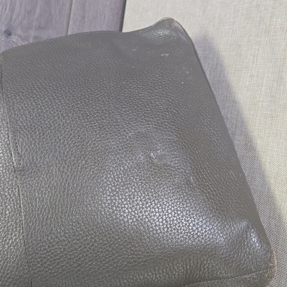 All Saints Olive Green Pebble Leather Women's Shoulder Bag - Picture 10 of 13